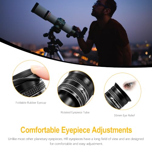 Astromania Telescope Eyepiece 4mm, Wide Angle 58° Planetary Eyepiece 1.25"
