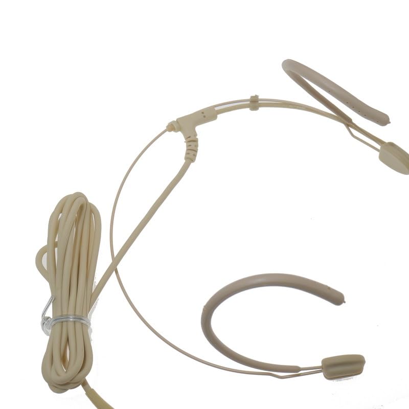 [AUSTRALIA] - Beige SL6 Strong Cable Ear Hanging Headset Microphone for Sennheiser EW G3 G4 BeltPack Wireless System Omnidirectional Head Mic 