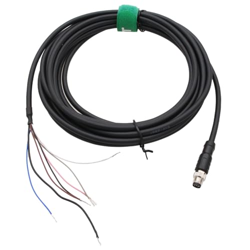 M8 6-pin Male Power Input Output Data Cable for Basler Camera ace 2 V, Boost R, Racer 2 S, Vision System Sensor Industrial Automation Control, A Coding, Shielded, 10m M8 6 pin male to open
