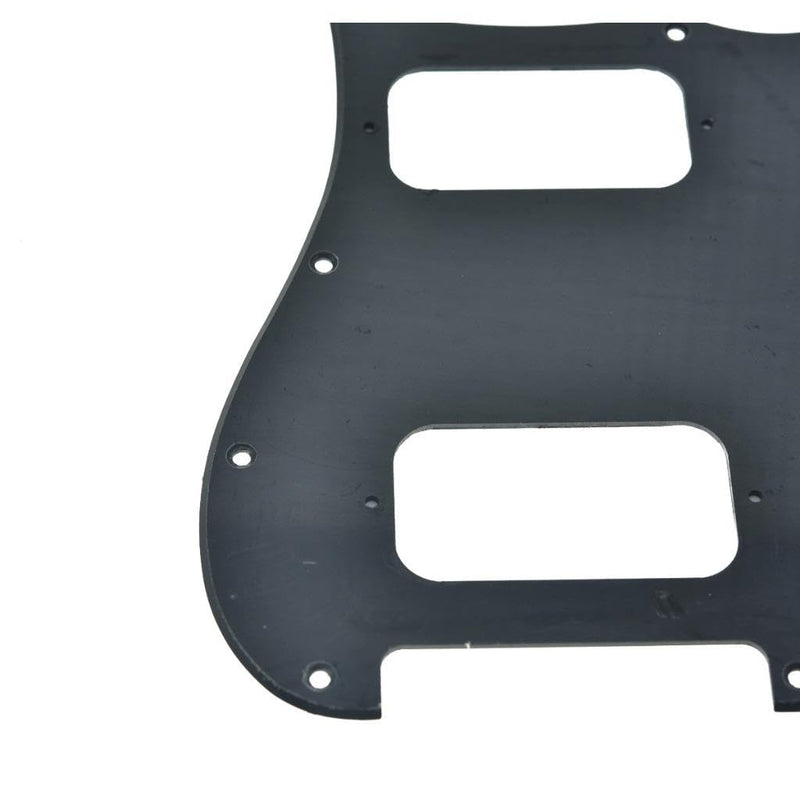 Dopro 11-Hole ST Style Dual Humbucker HH Pickguard for American Strat Guitars with dual humbucking pickups Round Corner Hole Matte Black