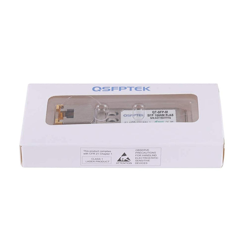 1000BASE-T SFP to RJ45, 1.25G SFP-T Gigabit SFP Copper RJ45 Module Mini GBIC Transceiver for Ubiquiti UF-RJ45-1G, Supermicro, Netgear, Broadcom, Other Open Switches, up to 100m 1000Base-T: 100m