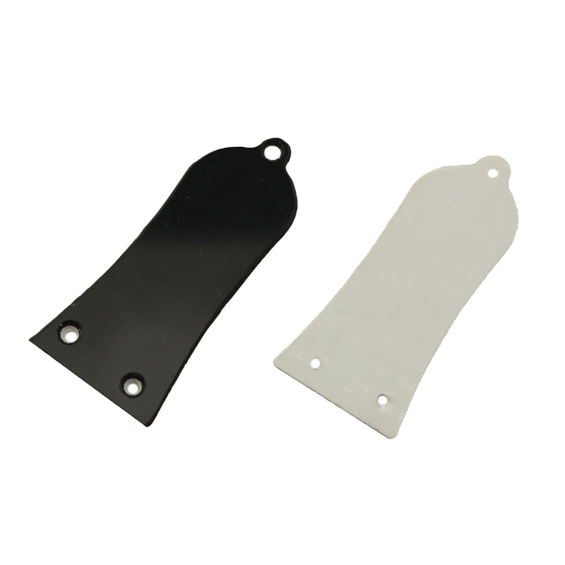 [AUSTRALIA] - 3 Hole Electric Guitar Truss Rod Cover Plate with Screws Electric Guitar Headstock Iron Core Guard Plate Bell Shaped Double Layer PVC Iron Core Cover Plate Bass Guitar Replacement Parts Black 