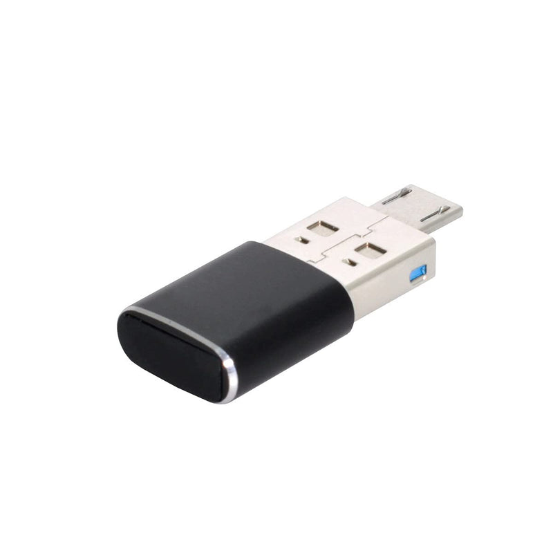 Xiwai USB 3.0 to Micro SD SDXC TF Card Reader with Micro USB 5pin OTG Adapter for Tablet/Cell Phone Black Reader+Micro Connector