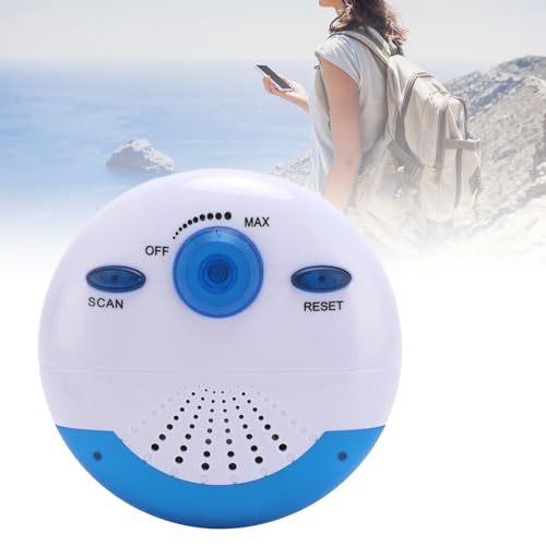 Waterproof Shower Radio, Waterproof Portable FM Radio Speaker with Top Handle, 360 HD Surround Sound Mini Speaker for Bathroom Outdoor Use, Up to 12 Hours of Play