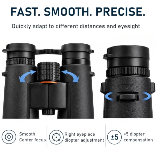 TRV 10x42 Waterproof Binoculars for Adults, Cruise & Travel