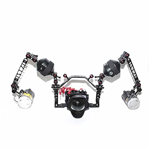 nitescuba NS10-H Underwater Camera Housing Carrier Aluminum Material with Extra Two Ball Mount and Tripod Mount Adaptor for gopro Suitable for nuaticam housing and NS10 Tray