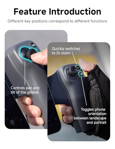 MOVMAX Wireless Remote Controller for DJI Osmo Pocket 4/3/2 with Cage Controller with Storage Case