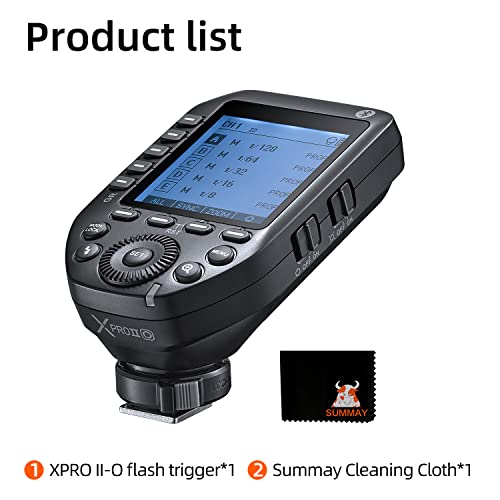 Godox XProII-O TTL Wireless Flash Trigger 1/8000s HSS, TCM Instantaneous Switching, APP Control, 16 Groups 32 Channels, Stable Signal, Responsive, Suitable for Olympus/Panasonic Cameras