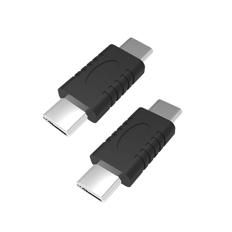 Type C Male to Type C Male Adapter Support Data Synchronization and Charging USB C to USB C Cable 3.1 Gen 2 10Gbps 60W Converter, 2-Pack