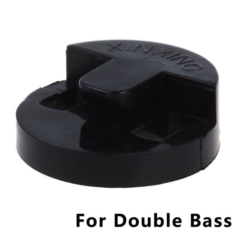 2Pack Rubber Bass Practice Mute Round Tourte Style Mute for Upright String Double Bass Practice Silencer, Black