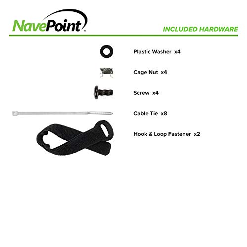 Navepoint 24-Port Cat5E UTP Unshielded Patch Panel for 19-Inch Wallmount Or Rackmount Ethernet Network 1U Black