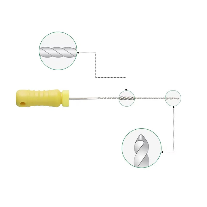 EASYTODENTA Dental Endodontic K Files Hand Use Root Canal Cleaner Files 25 mm (15#) Pack of 18 15#