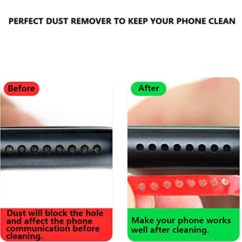 Cell Phone Cleaning Kit Accessories, Cleaner Tape for Phone Speaker and Receiver, Cleaning Stickers Dust Remover Compatible with Airpods, Samsung, iPhone, Pixel, Mobile Phone