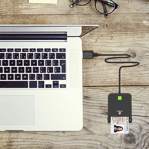 ZOWEETEK CAC Reader Military, CAC Card Reader Military, Smart Card Reader Military, Compatible with Windows, Mac OS and Linux USB A