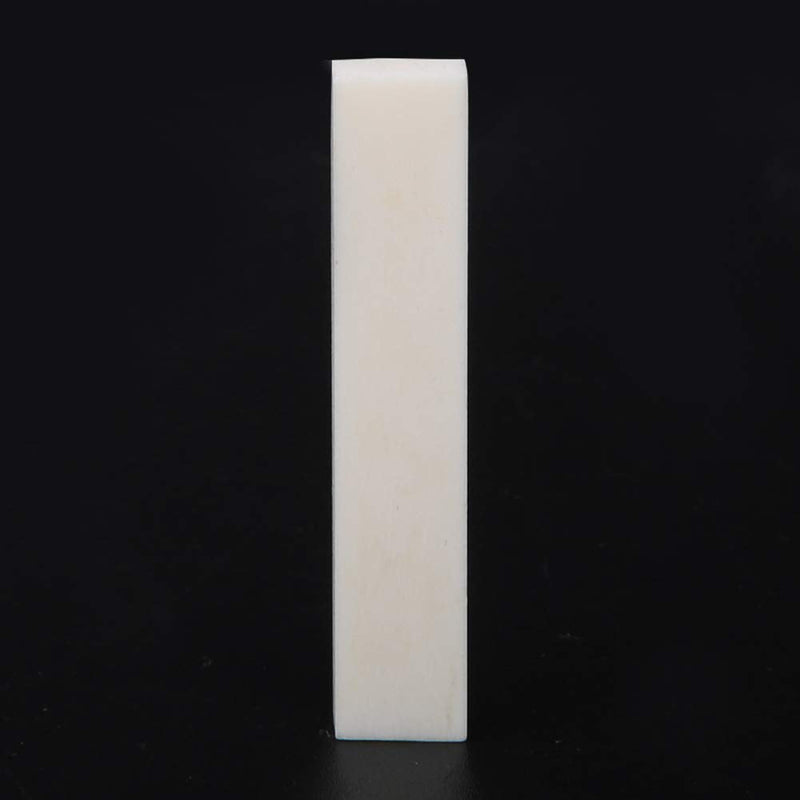 Bone Guitar Nuts Blank, DIY Blank Buffalo Bone Nut String Pillow for Classical Electric Acoustic Guitar Buffalo Bone Nut or Saddle Blank Replacement Part, 2 x 0.2 x 0.4in (5 Pcs) 5 Pcs