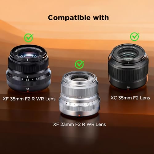 Haoge LH-X35 Bayonet Square Metal Lens Hood for Fujifilm Fuji Fujinon XF 35mm f/2 R WR XC 35mm F2 and XF 23mm f2 R WR Lens on X-Pro3 X-Pro2 X-T4 X-T3 X-T30 X-T20 Replace LH-XF35-2