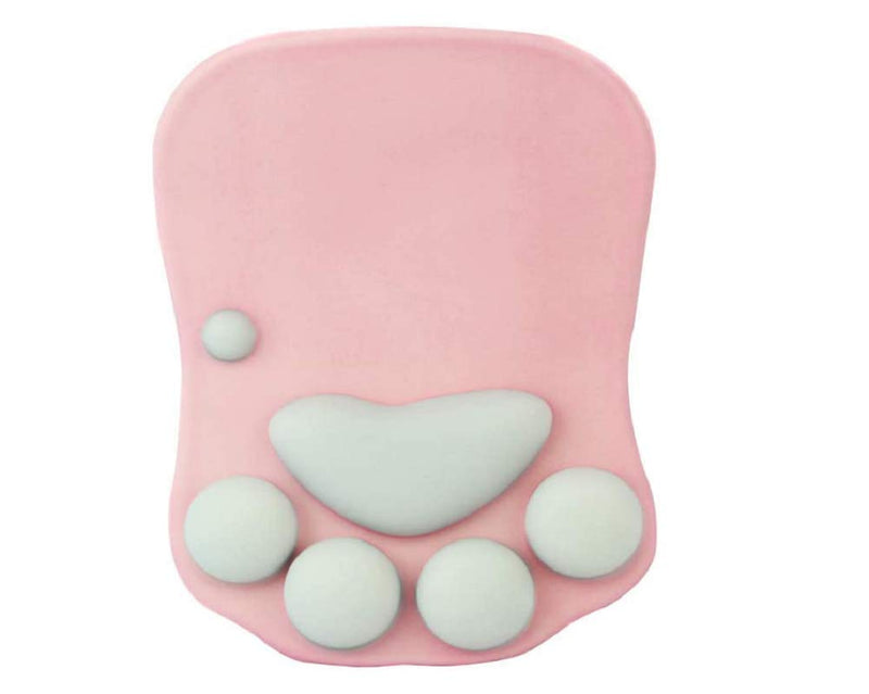 WESAPPINC Cat Paw Mouse Pad with Wrist Support Cushion Soft Silicone Wrist Rests Ergonomic Cute Mousepad Design for Office Computer Mac Gaming Desk Decor (10.7x7.8x0.9'') (Pink) Pink