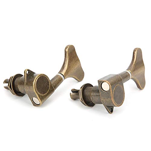 6 Pcs Electric Bass Tuning Pegs Tuning Key Tuning Pegs All Sealed Fishtail 3L+3R Instrument Accessory