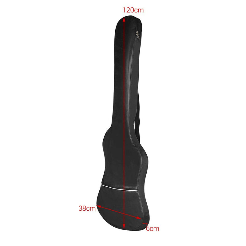 Electric Bass Guitar Bag Backpack 20mm Padded for Electric Bass and Guitar Black,Backpack