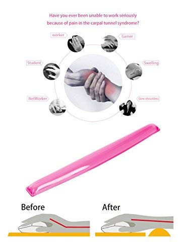 ABRONDA Gel Keyboard Wrist Rest Pad - Gel Keyboard Wrist Rest Pad | Wrist Rest Support for Office Gaming Computer Laptop Ergonomic Comfortable Pain Relief- Pink Pink Keyboard Pad