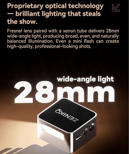 ZENIKO ZT08 TTL Mini Camera Flash Light for Sony, Speedlite Built-in Lithium Battery for Cameras (Black for Sony) Black for Sony
