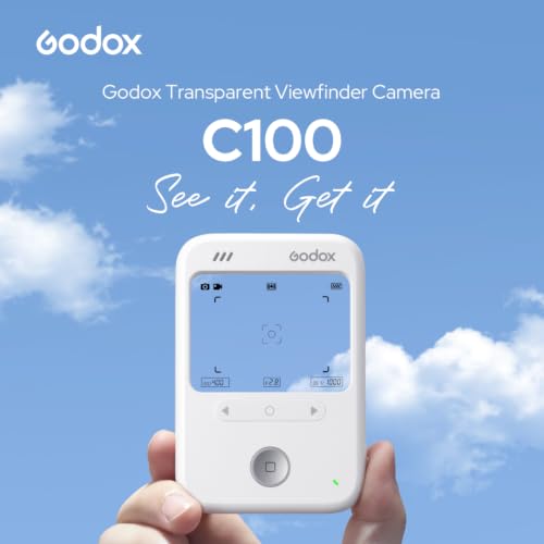 GODOX C100 Transparent Viewfinder Camera, 65g Ultra-Light Translucent Screen, 4 Aspect Ratios, Light Meter, OTG Transfer, Portable Viewfinder Camera