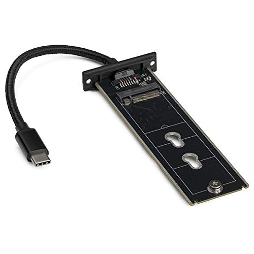 StarTech M.2 SATA SSD Enclosure, USB-C 3.1 Gen 2, Portable (SM21BMU31CI3) | External M.2 SATA NGFF, USB 3.2 Gen 2 10Gbps, Full SATA III, I/II backward, B-Key/B+M-Key, Integrated USB-C