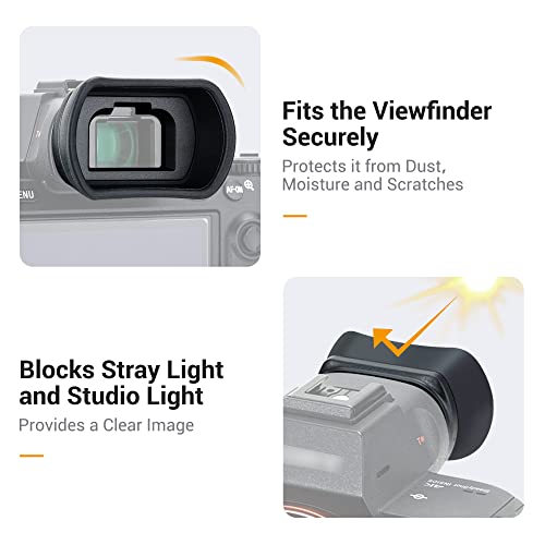 Camera Eyecup + Hard Camera Case: Camera Eyecup for Sony Camera with Hard Shell Camera Case