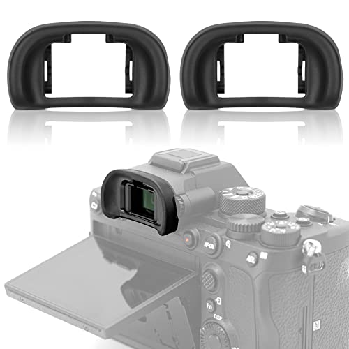 Updated Soft Silicone Camera Eyepiece Eyecup for Sony A7III A7II A9 A7S A99II A58 A7 A7R IV A7RIII A7SII, 2Pack Camera Hot Shoe Cover for Sony + 2Pack Camera Eye Cup Replacement for Sony EP-18