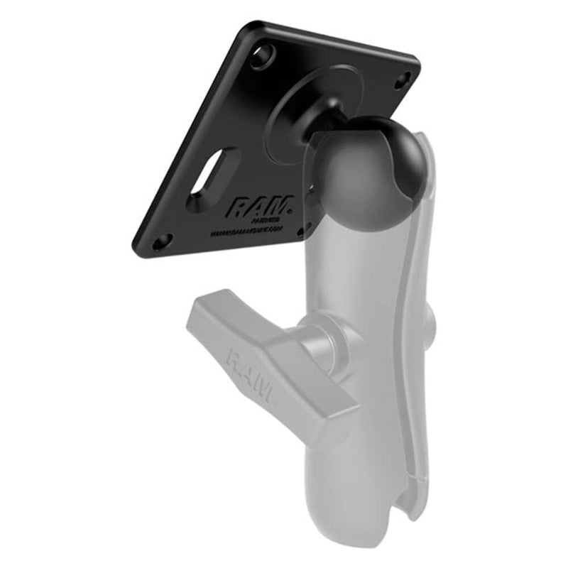 RAM MOUNTS VESA Mount Plate with C Size 1.5" Ball, 75x75mm Adapter | Marine-grade aluminum mounting plate compatible with monitors, tablets and displays
