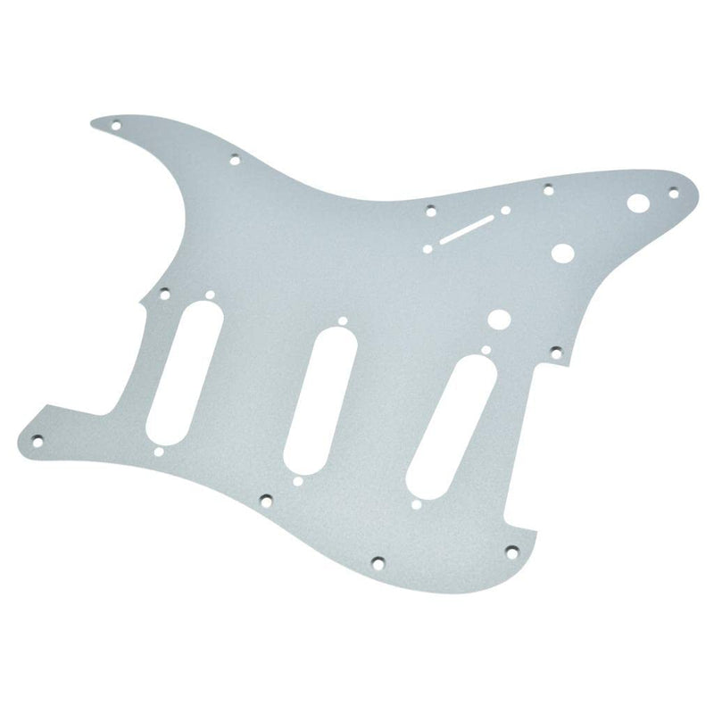Dopro 11 Hole Matte Aluminum Strat SSS Pickguard Metal Anodized ST Pick Guard Scratch Plate for USA/Mexico ST/Strat Matte Silver