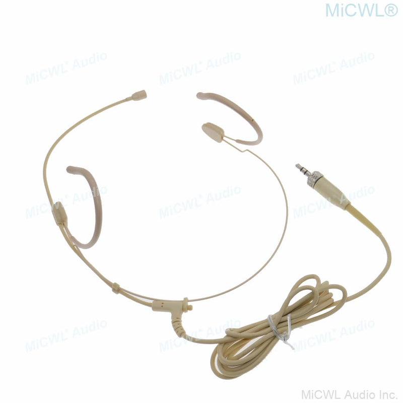 [AUSTRALIA] - Beige SL6 Strong Cable Ear Hanging Headset Microphone for Sennheiser EW G3 G4 BeltPack Wireless System Omnidirectional Head Mic 