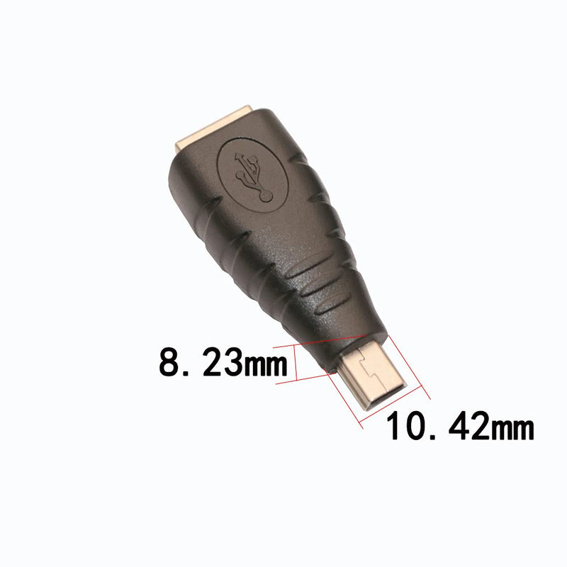 USB 2.0 Type B to Mini USB 5-Pin Type B Female/Male Adapter - 2 Pack