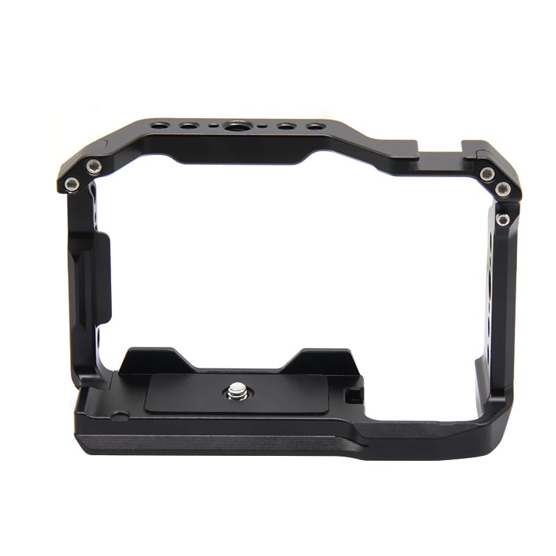for Sony A6700 Camera Cage with Cold Shoe Mount 1/4&3/8 Inch Screw Holes Full DSLR Camera Cage Rig-A031
