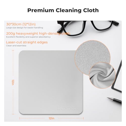 K&F CONCEPT Large-Size Microfiber Lens Cleaning Cloths X3,High Density
