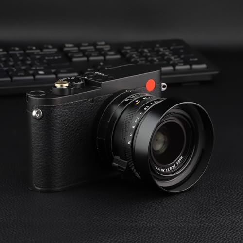 Haoge Metal Lens Hood Shade for Leica Q3 Q3 43 Q2 Q-P QP q Typ 116 Typ116 Camera Black LH-LQOB Black Round for Q/Q-P/Q2/Q3/Q3-43