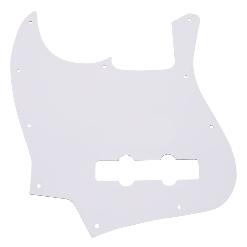 1Pcs Yootones 10 Hole Jazz Bass J Bass Pickguard Compatible with USA/Mexican Fender Jazz Bass (3Ply White Pearl) 3Ply White Pearl