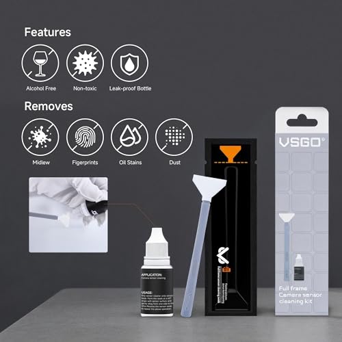 VSGO 24mm Full Frame Camera Sensor Cleaning Kit, with 10ml Sensor Cleaner VS-S03-6