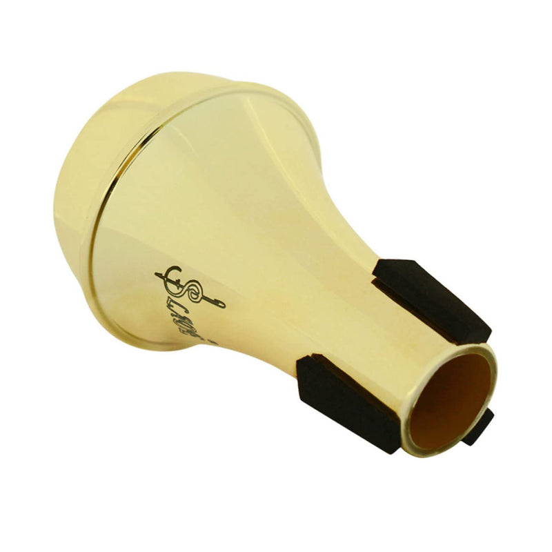 1pc Trumpet Mute Mini Accessories Mini Plunger Trumpet Accessories Trumpet Muffler Practice Trumpet Silencer Aluminum Trumpet Silencer Musical Instrument Accessory Trumpet Sordine 9.76X6.2X2.8CM Golden