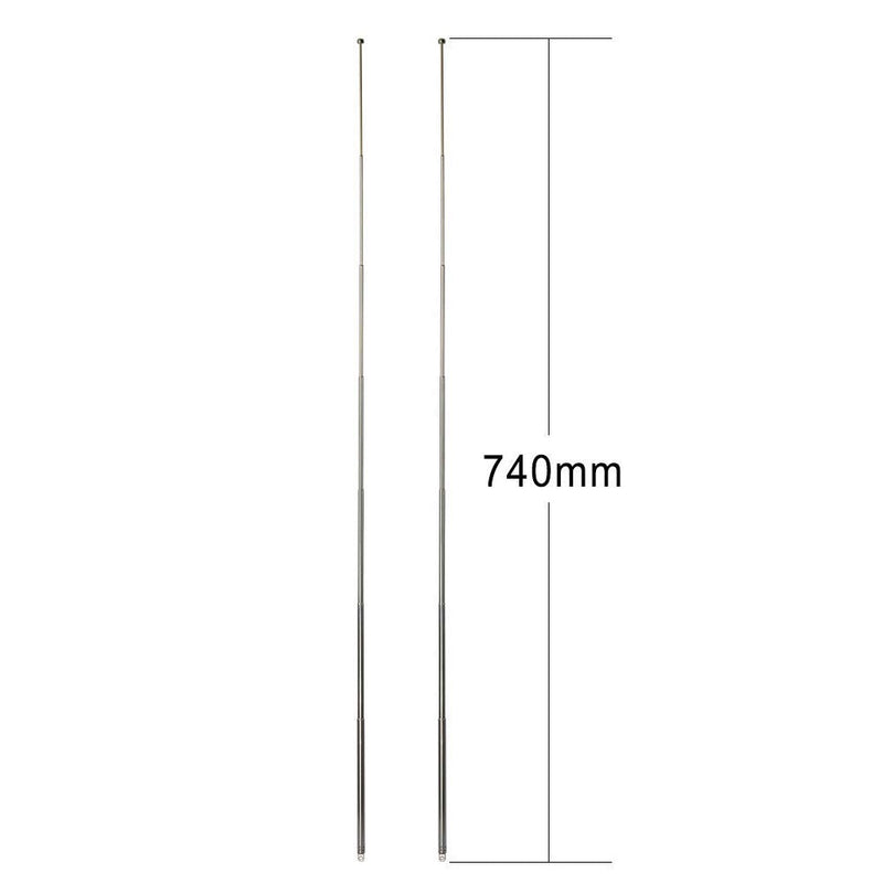 Bingfu 7 Sections Telescopic 74cm AM FM Antenna Portable Radio Antenna Replacement (2-Pack) Compatible with Indoor Portable Radio Home Stereo Receiver AV Audio Vedio Home Theater Receiver TV Tuner Telescopic Antenna