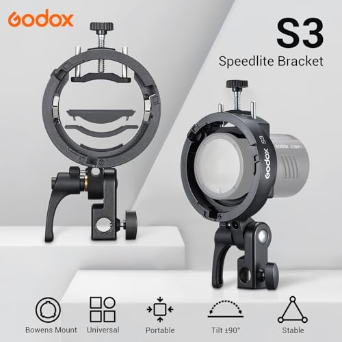 Godox S3 Bowens Mount Speedlite Bracket with Umbrella Hole