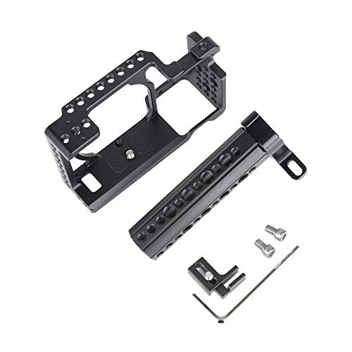 NICEYRIG Camera Cage Kit for Sony A6400/ A6100/ A6300/ A6000, with Cheese Top Handle Cable Lock Clamp