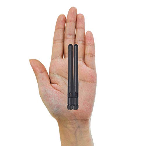 Bingfu Dual Band WiFi 2.4GHz 5GHz 5.8GHz 3dBi MIMO RP-SMA Male Bluetooth Antenna (2-Pack) for PC Computer WiFi Router Wireless Network Card USB Adapter Security IP Camera Video Surveillance Monitor （RP-SMA Male）Antenna 2-Pack