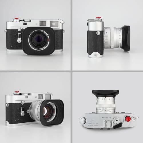 Haoge LH-ZV02 Square Metal Lens Hood for Carl Zeiss Biogon T* 2/35 35mm f2 ZM, C Biogon T* 2.8/35 35mm f2.8 ZM, Planar T* 2/50 50mm f2 ZM; Voigtlander NOKTON CLASSIC 35mm f1.4 VM, 40mm f1.4 VM as LH-6 [Square - Black]