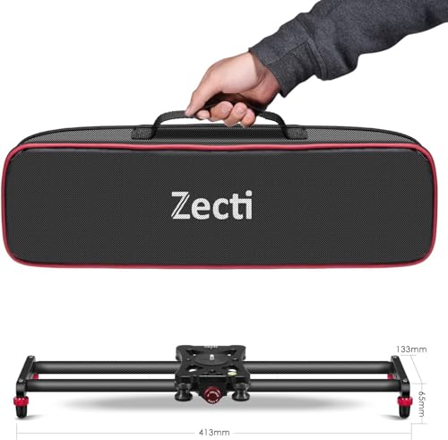 Zecti Camera Slider 16"/40 cm Adjustable Carbon Fiber Camera Dolly Track 16 inch