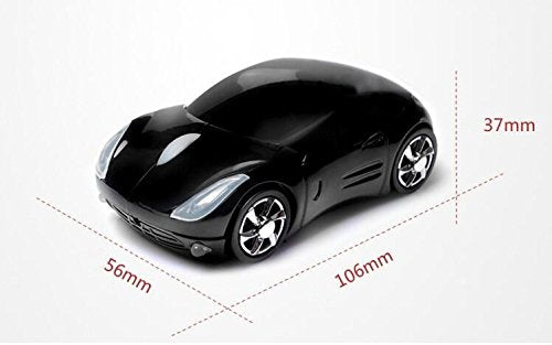 WXG Wireless Mouse 3D Car Shape Mouse 2.4GHz USB Gaming Mouse with Receiver for PC Laptop Black