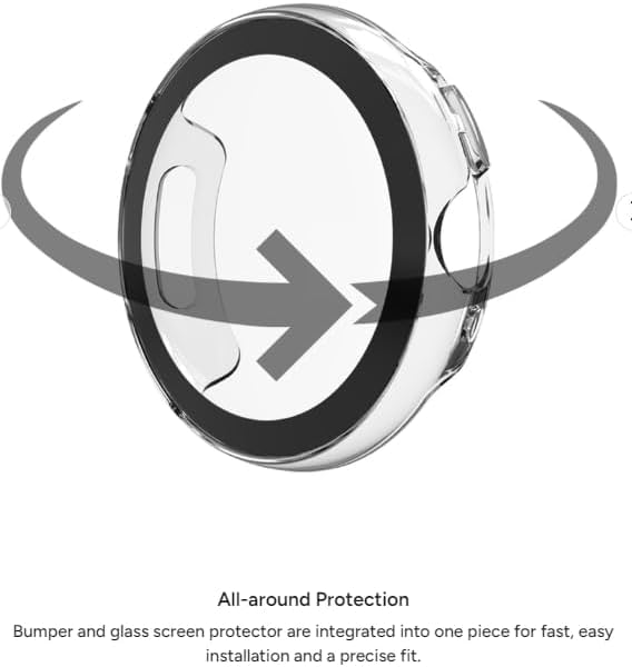 ZAGG InvisibleShield Fusion 360 Fitbit Ace LTE Screen Protector - All-Around Impact Protection with Flexible Hybrid Screen and Bezel Bumper Guard