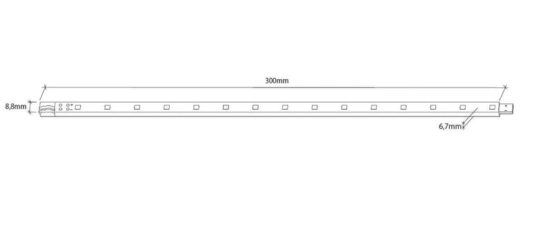 Sebson® 12 V LED Strip, Warm White, Under-Unit Light, 30 cm Kitchen Light Strip with Plug and Switch, 8.8 x 6.7 x 300 mm 6er Set