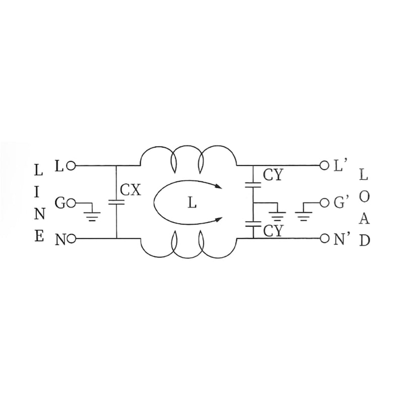 ieron EMI Power Filter 125/250V Electromagnetic Interference Filter CW1B-10A-L (040) Single Phase Filter for Suppression of Impulse Interference