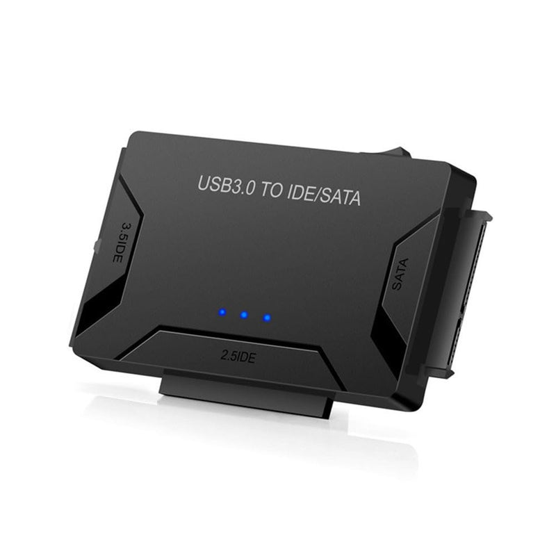 USB 3.0 to SATA or IDE Adapter, Hard Drive Adapter Cable for 2.5"/3.5" SATA HDD/SSD Drive Data Transfer with Power Supply